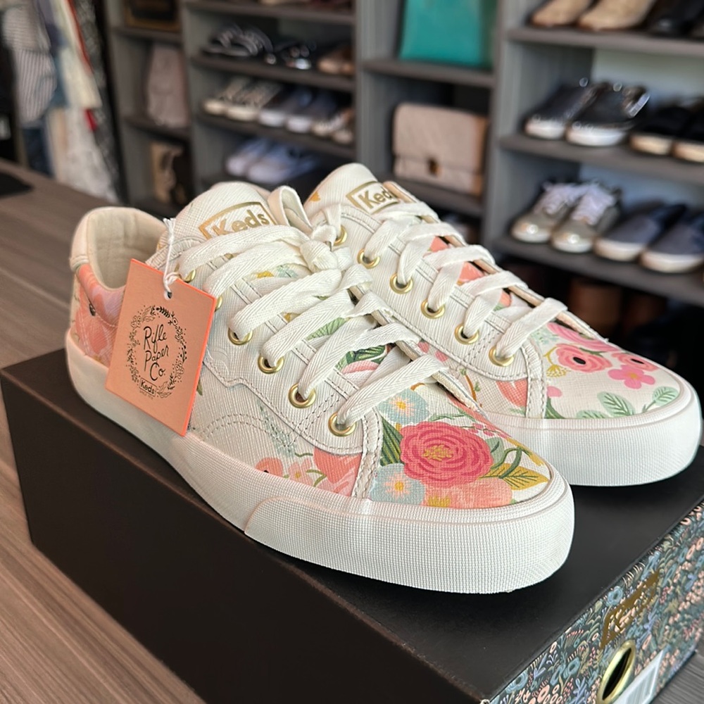 Rifle Paper Co. X Keds Crew Kick 75 Sneaker - Leather Garden Party (KDSI02)